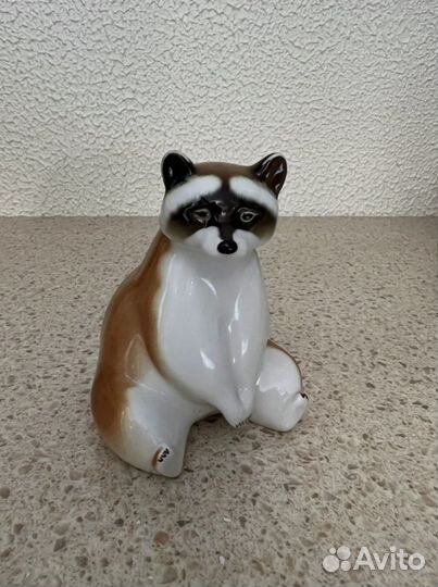 Статуэтка «Енот сидящий» лфз, СССР