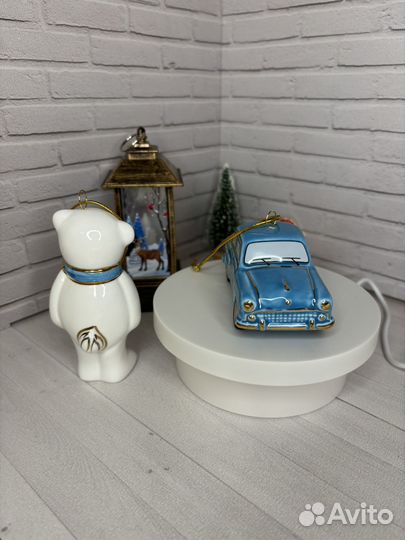Мишка и машинка лефортовский фарфор