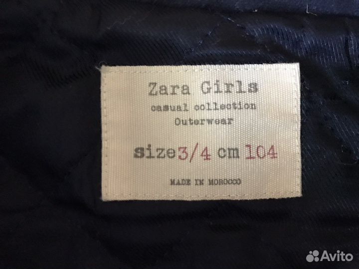 Пальто для девочки Zara 104