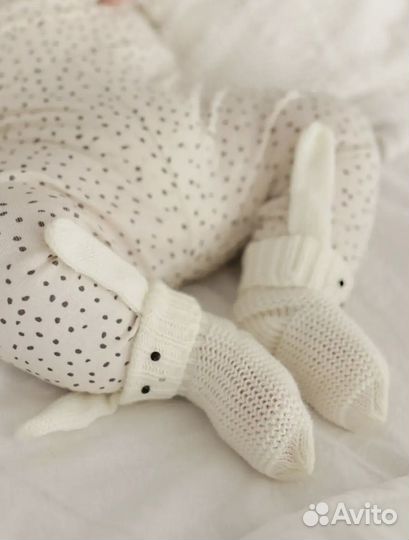 Носочки вязаные для новорожденного