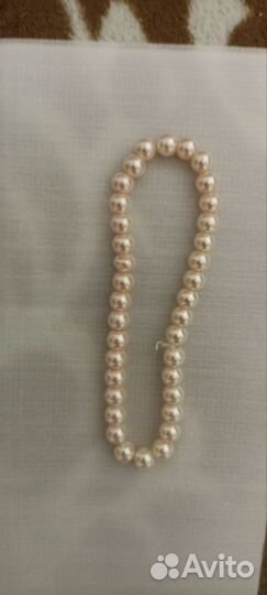 Нитка розовых жемчжинок(имитация)