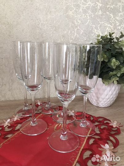 Фужеры-стекло, хрусталь стаканы, рюмки