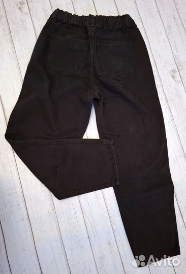Черные джинсы мом H&M и свитер 42