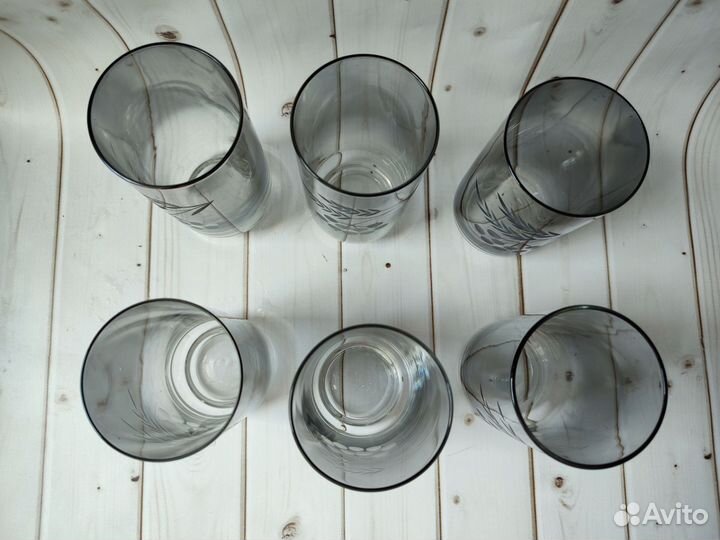 Стаканы, бокалы СССР цветное стекло