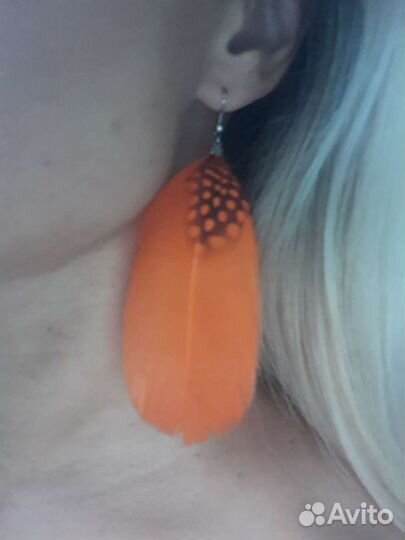 Серёжки из пёрышек