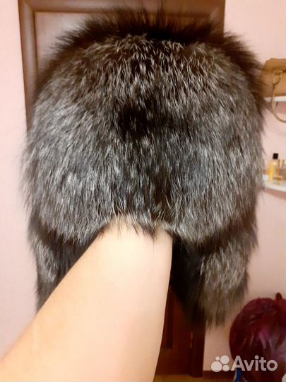 Шапка из чернобурки унисекс