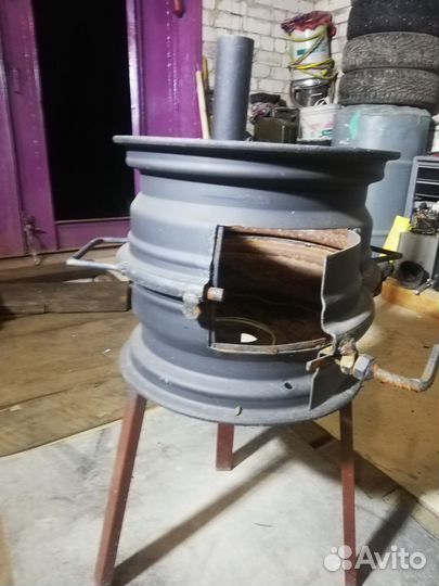 Печь для казана с трубой