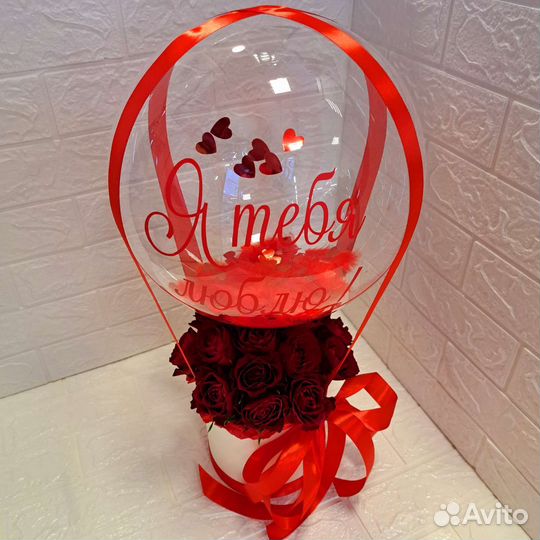 Композиция с живыми розами