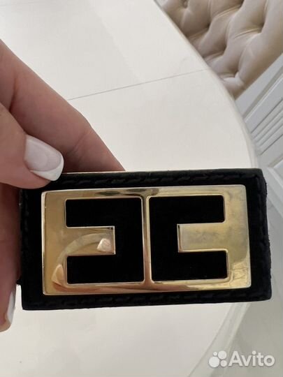 Ремень женский кожаный черный