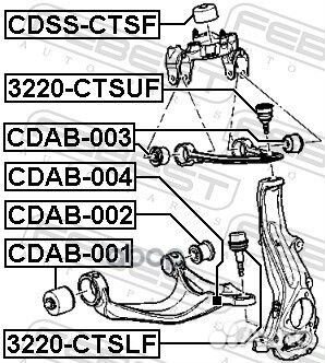 Сайленблок переднего нижнего рычага cdab-002 Fe