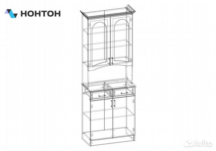 Буфет Констанция 2-х створчатый белый