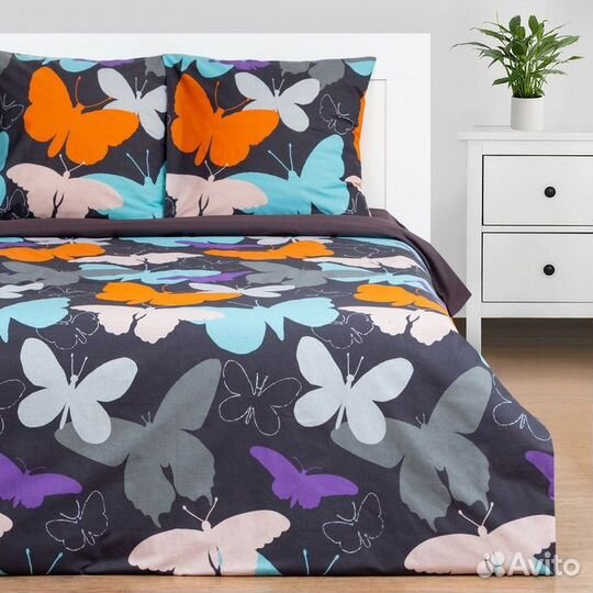 Постельное бельё Этель евро Butterflies 200х215 см