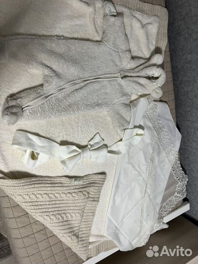 Плед детский вязаный