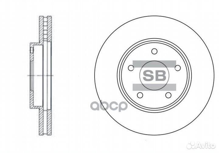 Диск тормозной, передний SD4202 Sangsin brake