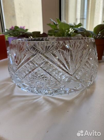 Хрустальная ваза - блюдо СССР