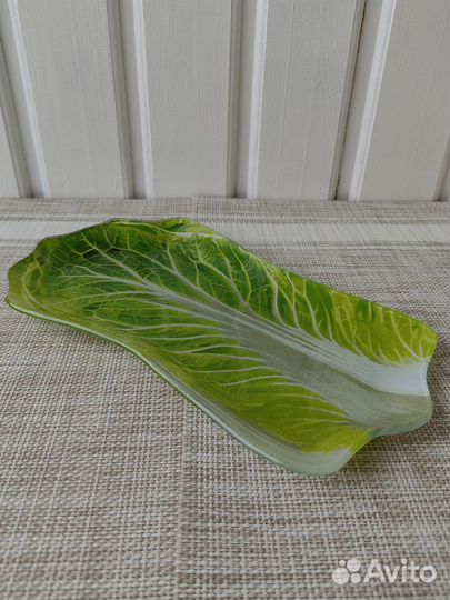 Блюдо сервировочное фигурное, прямоугольное/стекло