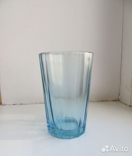 Старинный стакан, грани. Купоросное стекло