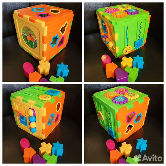 Разборный кубик-сортер + пирамидка из мисочек