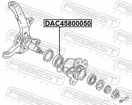 Подшипник ступицы передний (45x80x50) DAC45800050