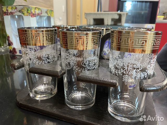 Стаканы с подставкой Барокко Гласстар