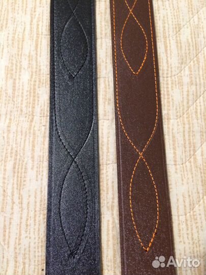 Ремень кожаный с латунной бляхой