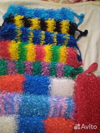 Мочалки ручной вязки