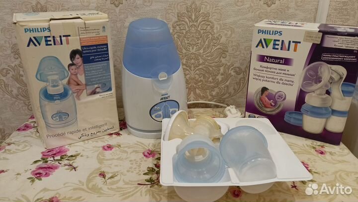 Подогреватель бутылочек и молокоотсос Avent