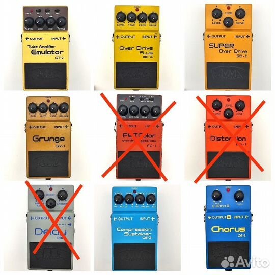 Овердрайв Дисторшн Хорус Компрессор Дилей Yerasov