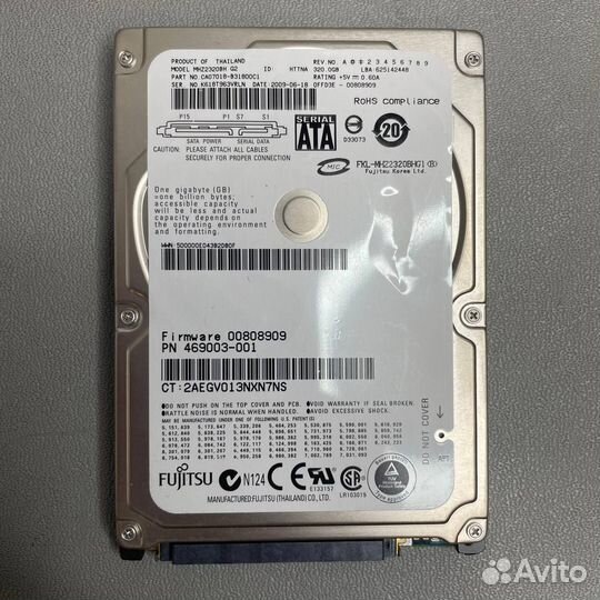 Жесткий диск Fujitsu 320 гб MHZ2320BH