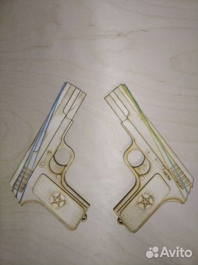 Пистолет тт фанерный, резинкострел