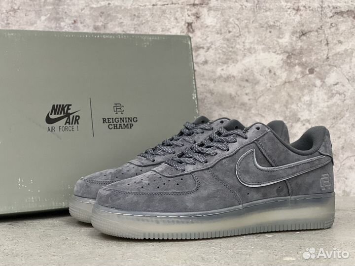 Кроссовки Nike Air Force 1 Grey Reigning Champ