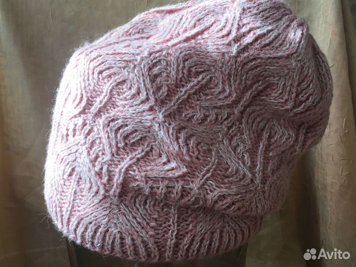 Шапка женская вязаная на подкладке