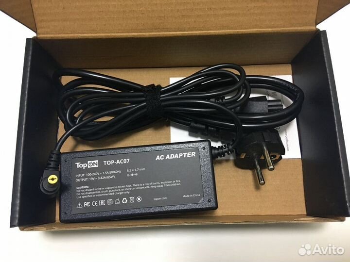 Блок питания для Acer 19V 3.42A (5.5x1.7)