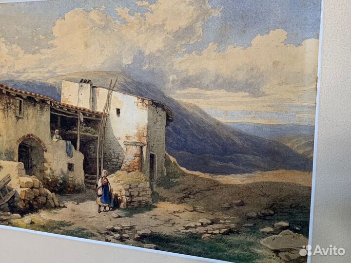 Картина пейзаж. Фердинанд Крумгольц (Ferdinand Kr