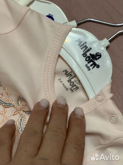 Платье боди новое 3-6 месяцев