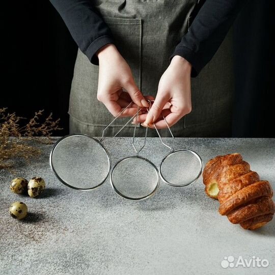 Набор сит Доляна, 3 шт, d7 см, 8 см, 10 см