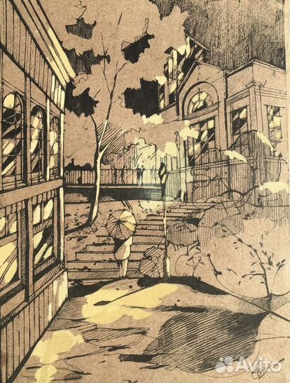 Портреты и картины на заказ: чернила, черная ручка