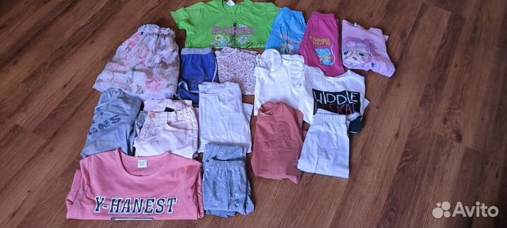 Вещи пакетом для девочки 134 140