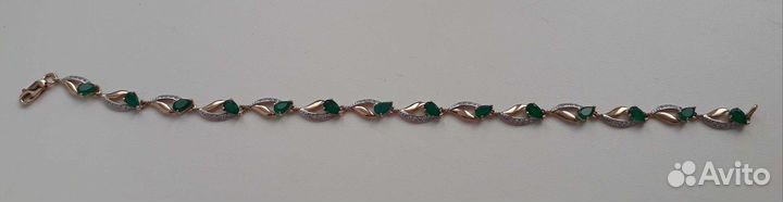 Браслет новый из золота 585пробы с агатами