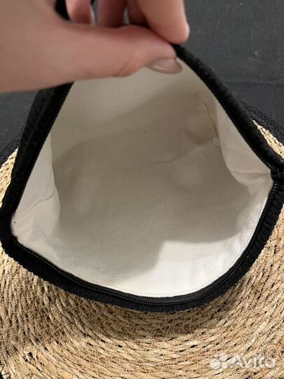 Косметичка черная вельветовая