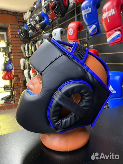 Боксерский шлем BoyBo Атака BH80 black - blue