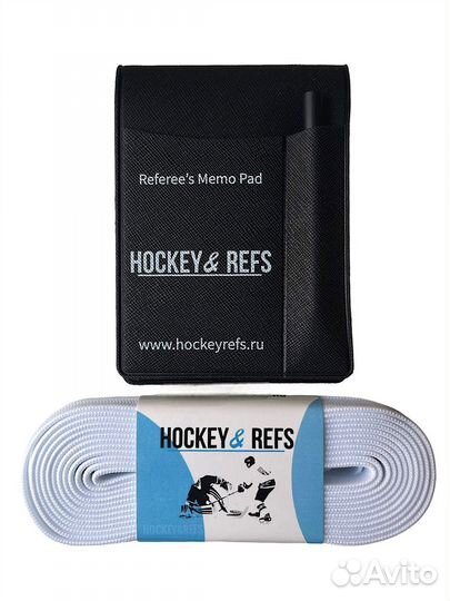 Шнурки и блокнот для хоккейных судей