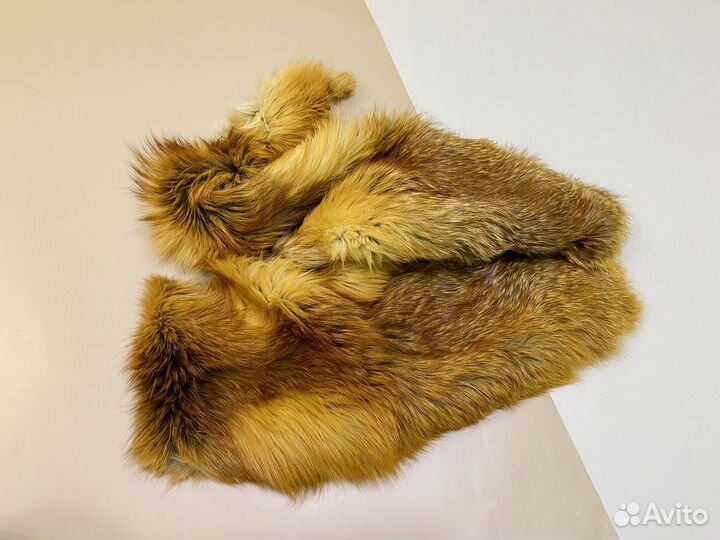 Натуральный меховой воротник мех лисы