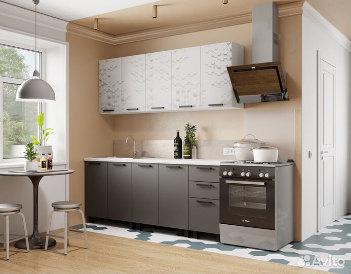 Кухонный гарнитур 2 метра Техно в наличии