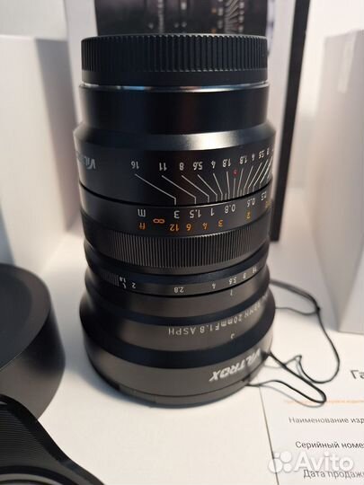 Широкоугольный объектив Viltrox 20mm f1.8