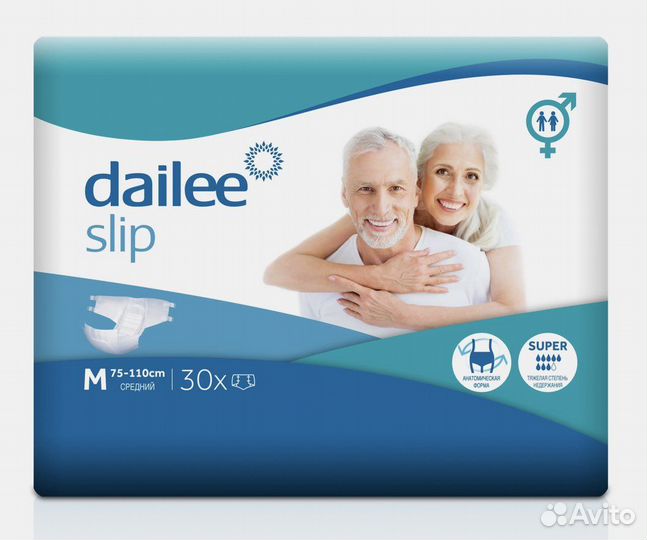 Памперсы взрослые Dailee slip M 30шт