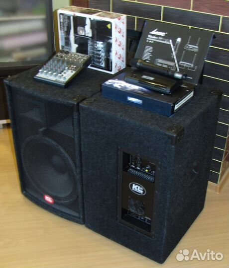 Колонки активные PA 1200W 2шт D15