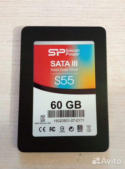 Ssd диск на 60 gb, silicon power SATA3