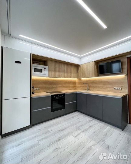 Кухня от производителя угловая под дерево