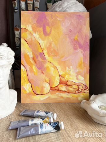 Картина маслом на холсте Ню, обнаженная 40/30 см